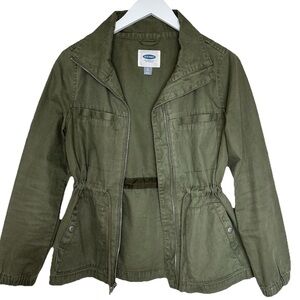 Old Navy Women’s Army Green Twill Field Utility Jacket with Pockets, Size XS